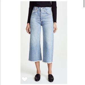 Emma high rise wide leg crop jeans